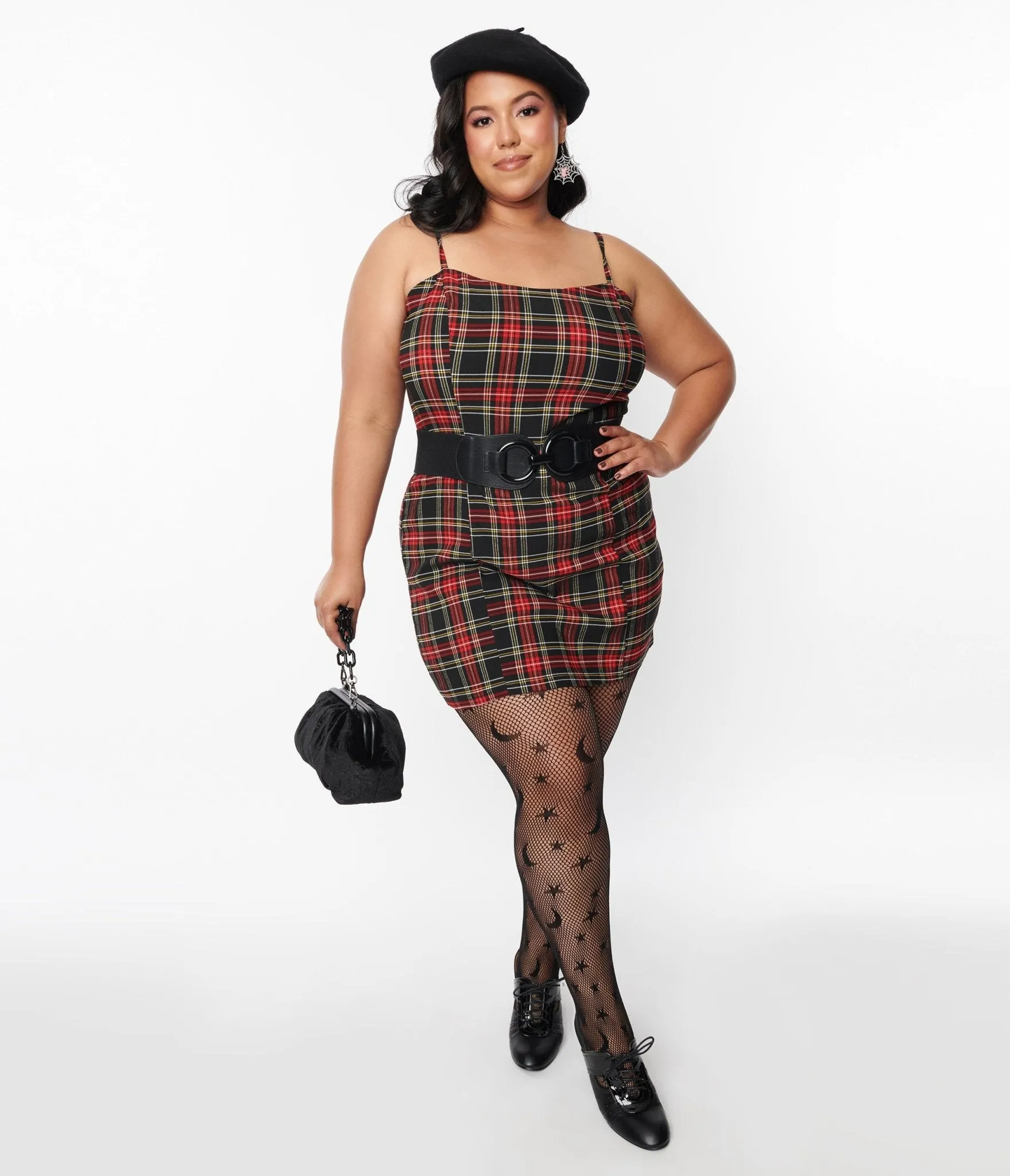 Red & Black Plaid Duncan Mini Dress