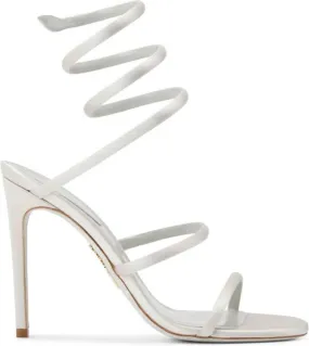 René Caovilla Cleo satin sandals Grey