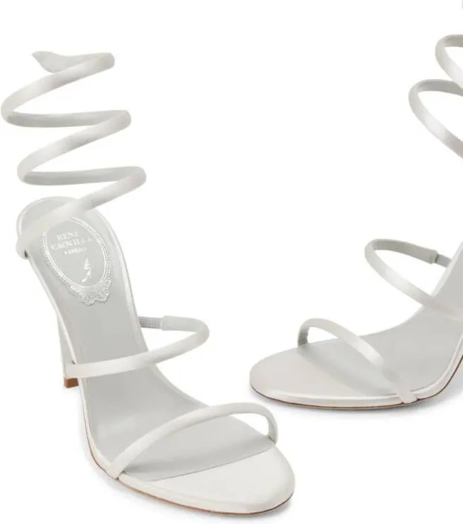 René Caovilla Cleo satin sandals Grey