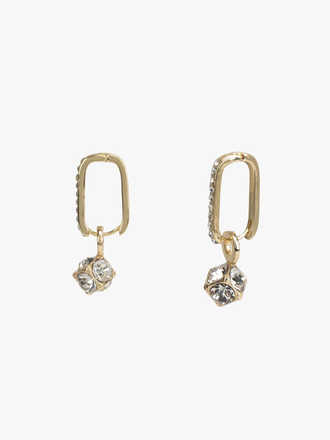 Rhinestone Drop Glam Earrings