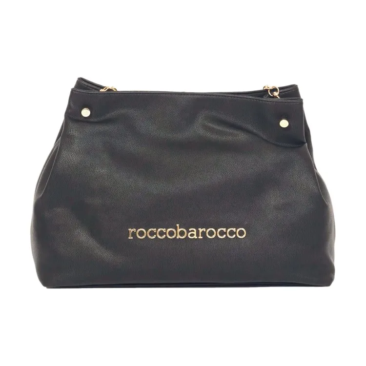 RoccoBarocco 11402  ADELE Tote Bag Borsa a Mano Donna in Ecopelle Black