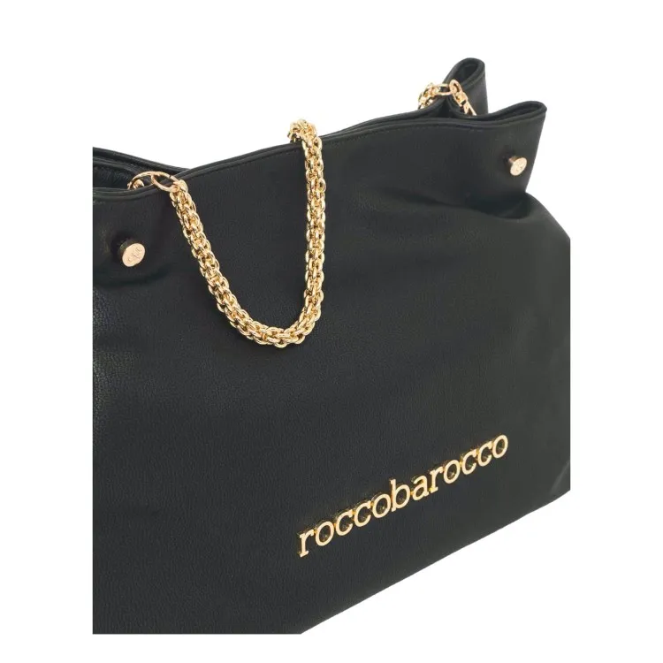 RoccoBarocco 11402  ADELE Tote Bag Borsa a Mano Donna in Ecopelle Black