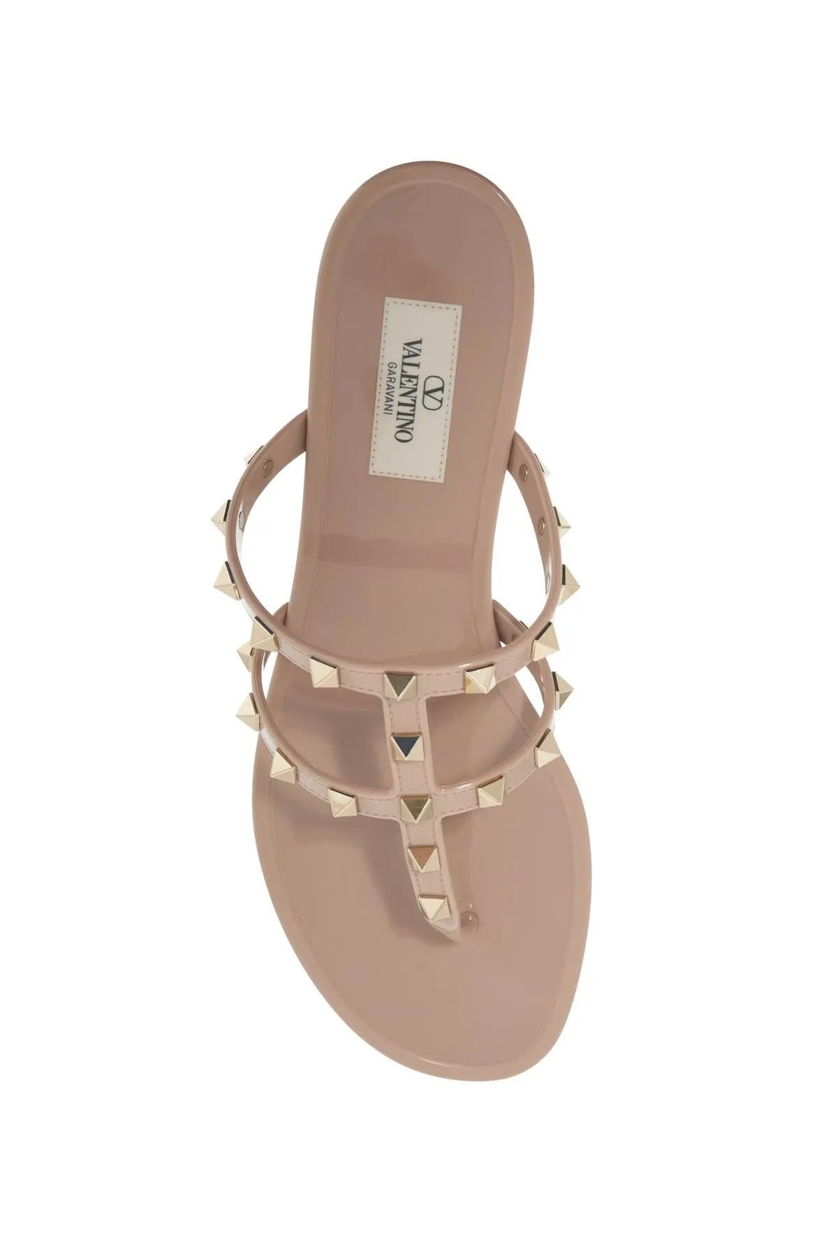 rockstud pvc thong sandals 5W2S0T84PVS POUDRE