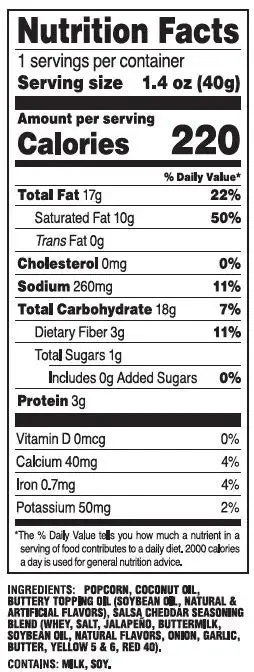 Salsa -n- Cheddar Popcorn  - 1.4 Oz