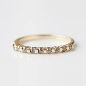 Salt & Pepper Diamond Half Eternity Band