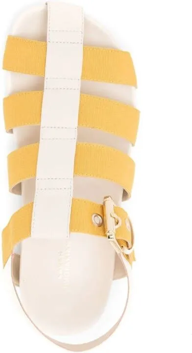 Sarah Chofakian Simpson side-buckle detail sandals Yellow