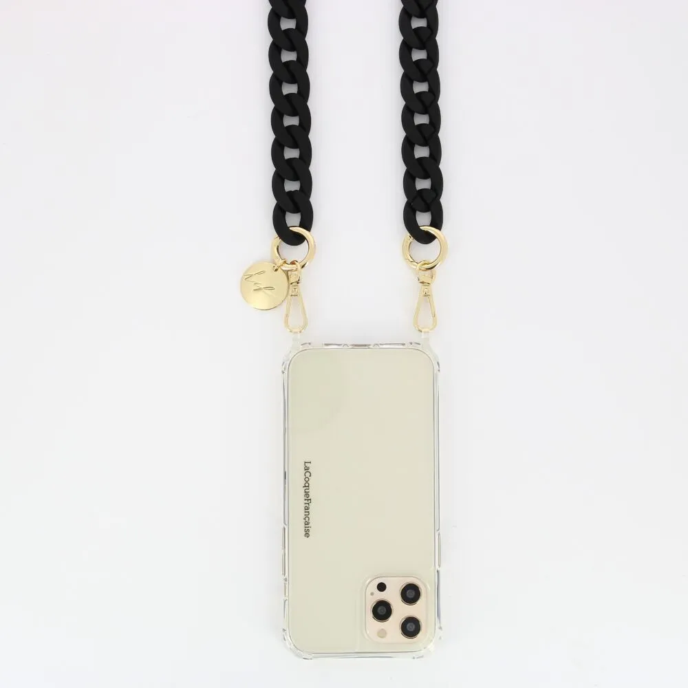 SARAH PHONE CHAIN MATTE BLACK