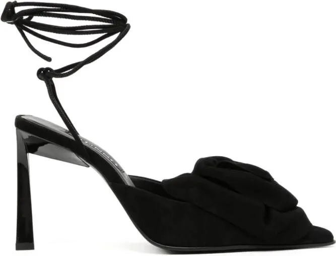 Senso Ottilie 90mm lace-up suede sandals Black