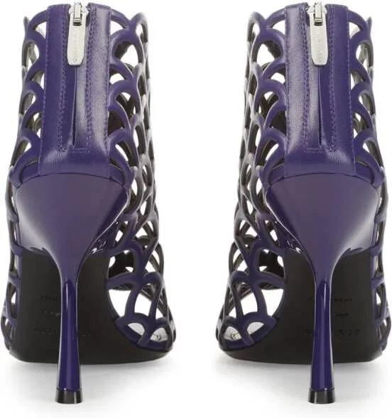 Sergio Rossi Mermaid leather cage sandals Blue