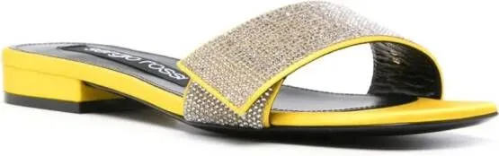 Sergio Rossi Sr Paris satin sandals Yellow