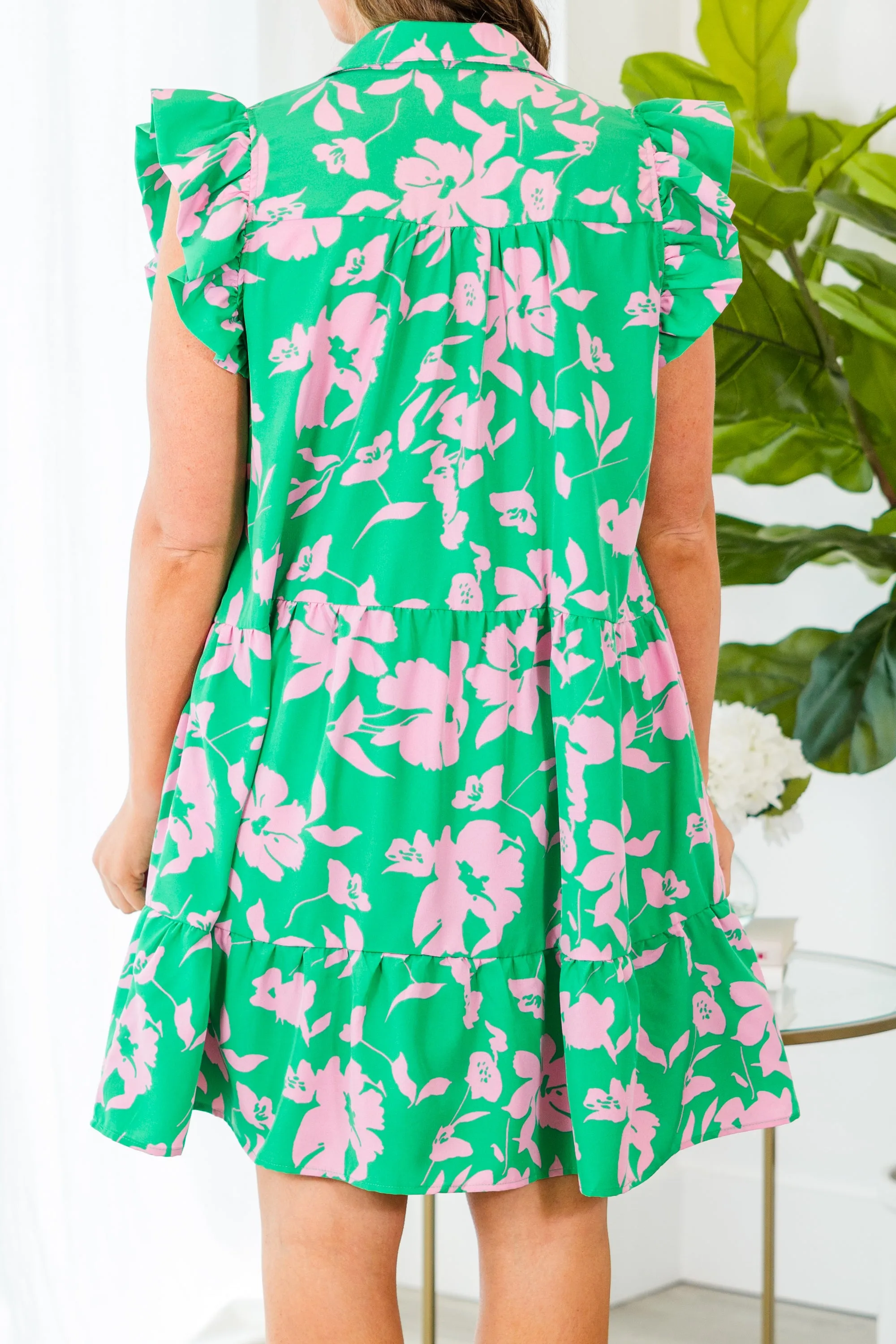 Share Some Love Dress, Green Mix