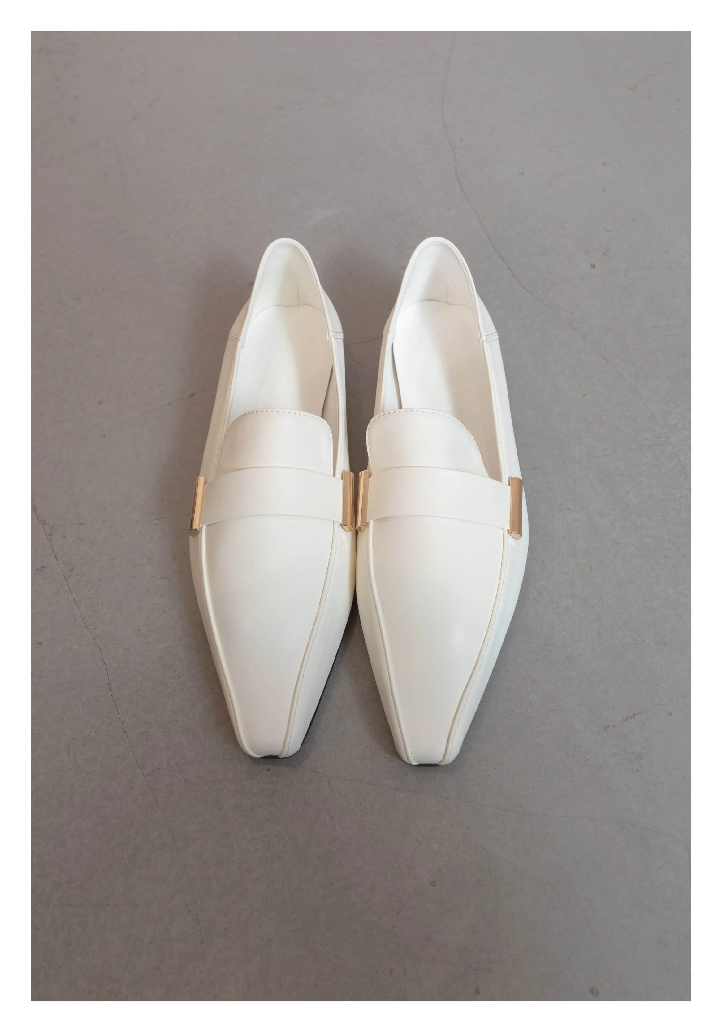 Side Metal Loafer White