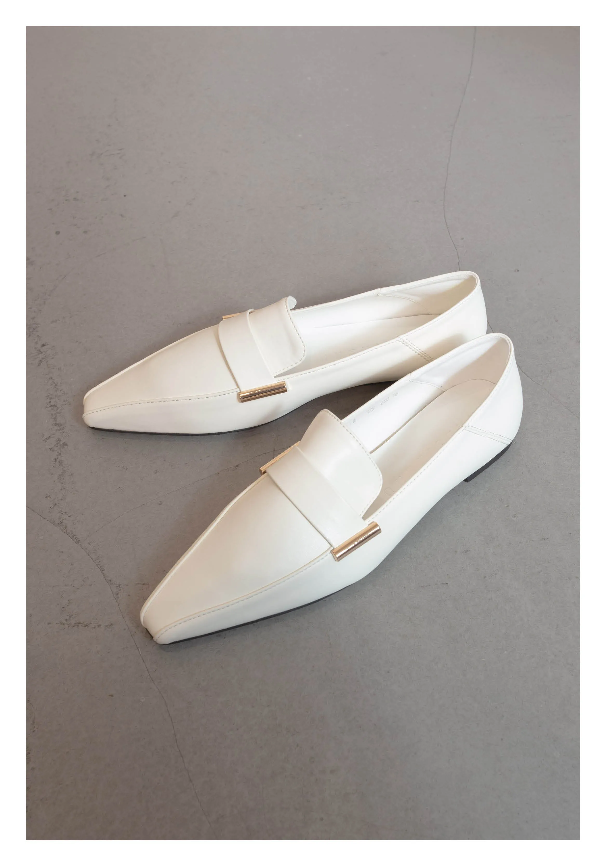 Side Metal Loafer White