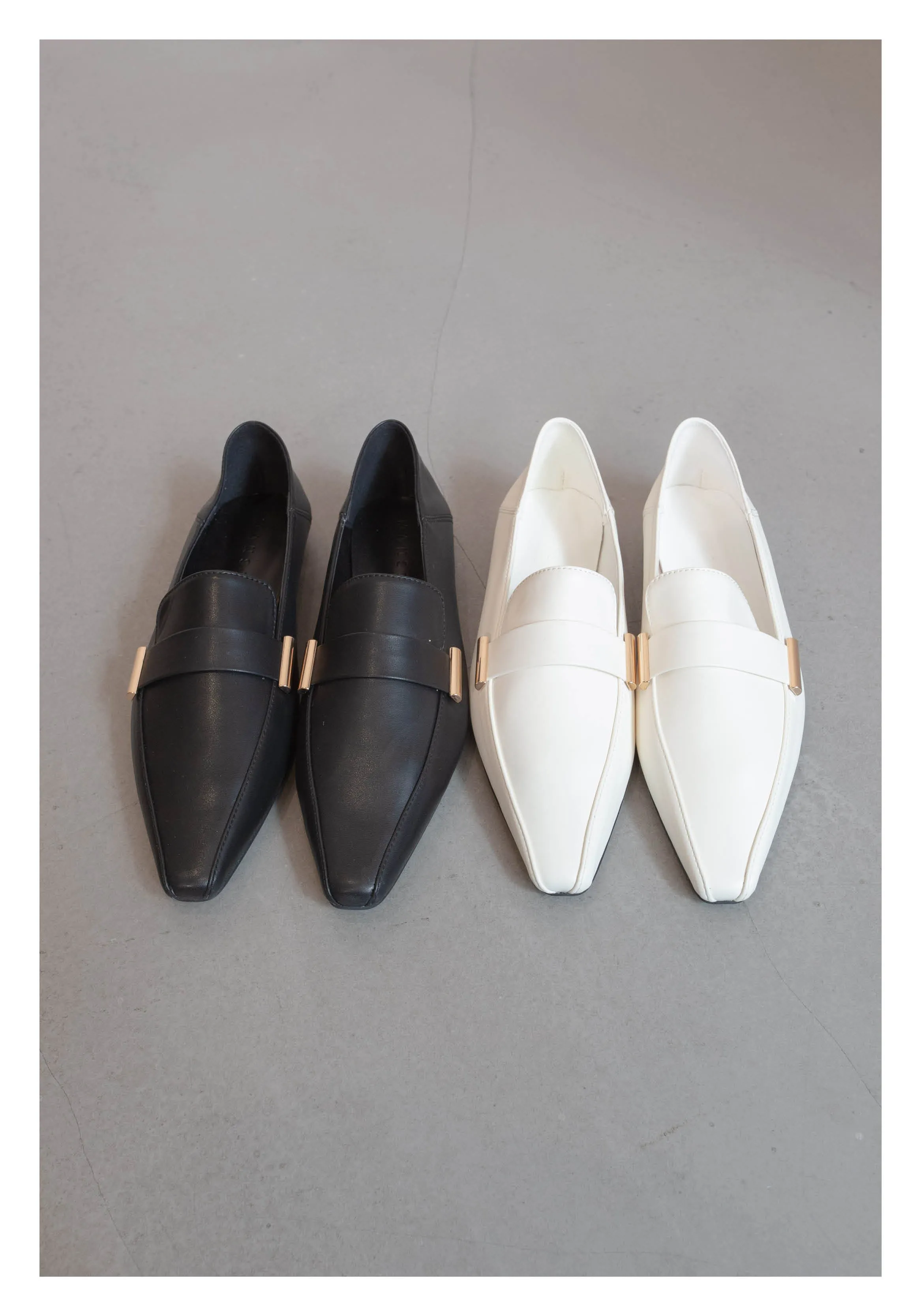 Side Metal Loafer White