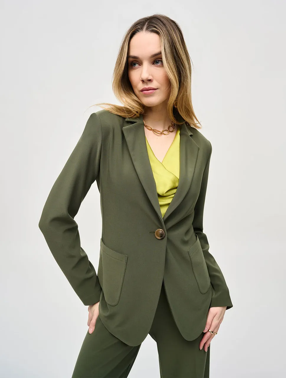 Silky Knit Fitted Blazer | Joseph Ribkoff