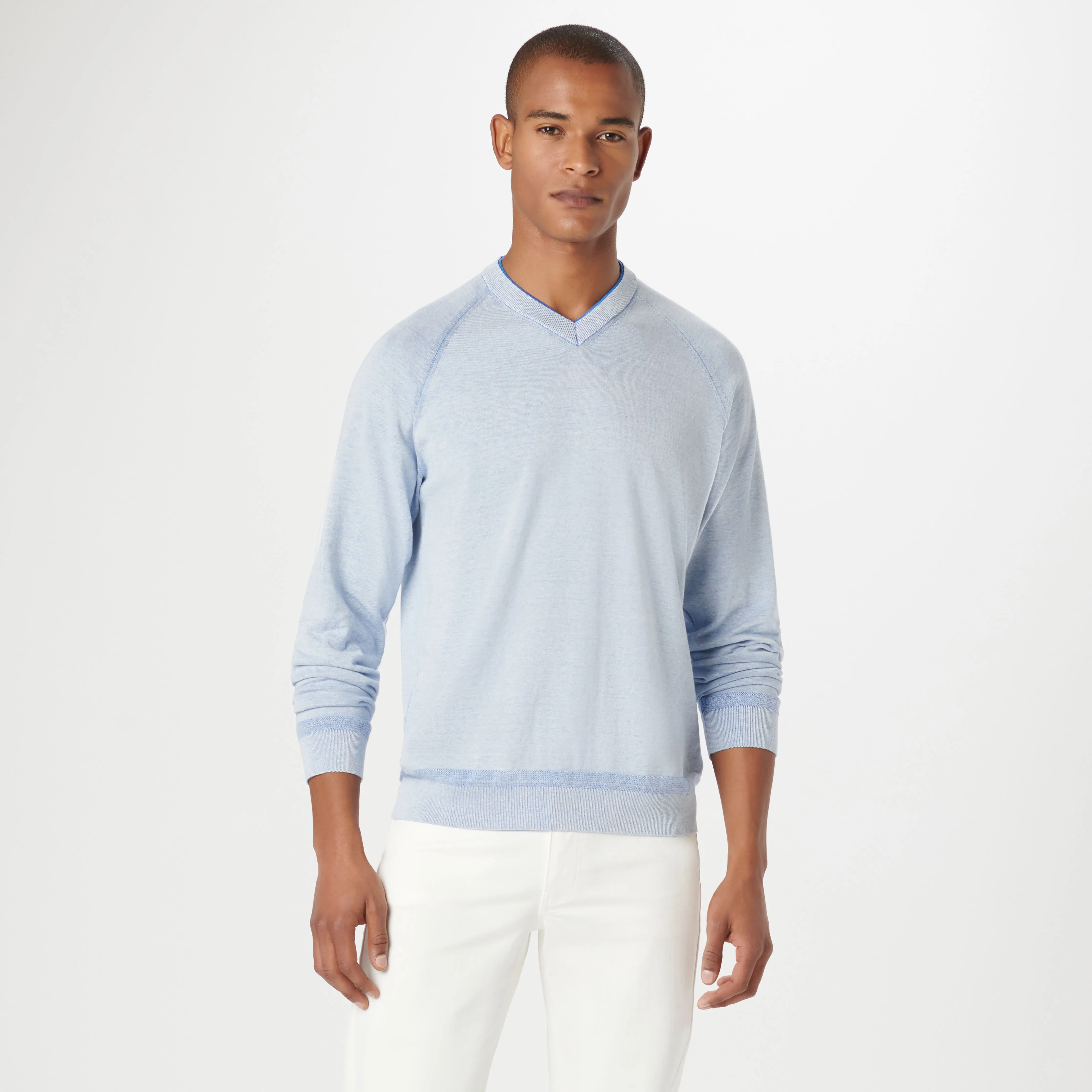 Solid V-Neck Sweater