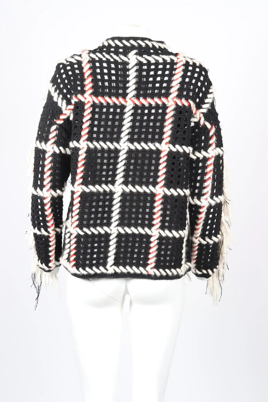 SPENCER VLADIMIR FRINGED WOOL SWEATER ONE SIZE