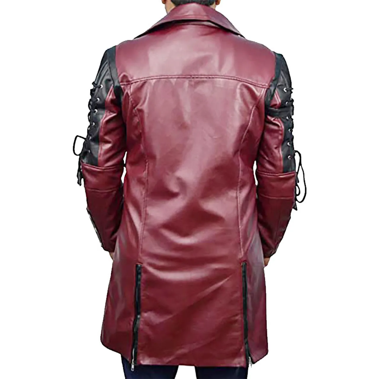 Steampunk Gothic Matrix Leather Trench Coat