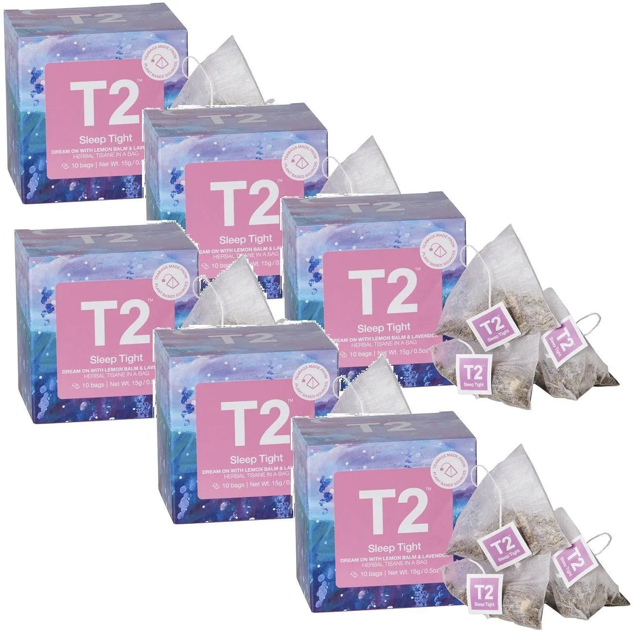 T2 Sleep Tight Teabag 10 Pack Tea Box of 6