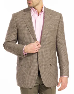 TAN BROWN MINI CHECK SPORT COAT