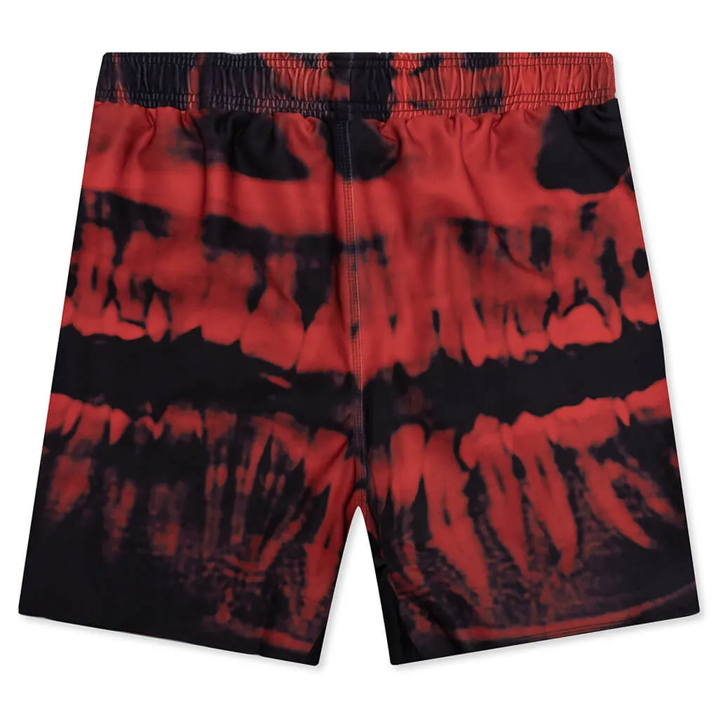 Teeth Workout Shorts - Red