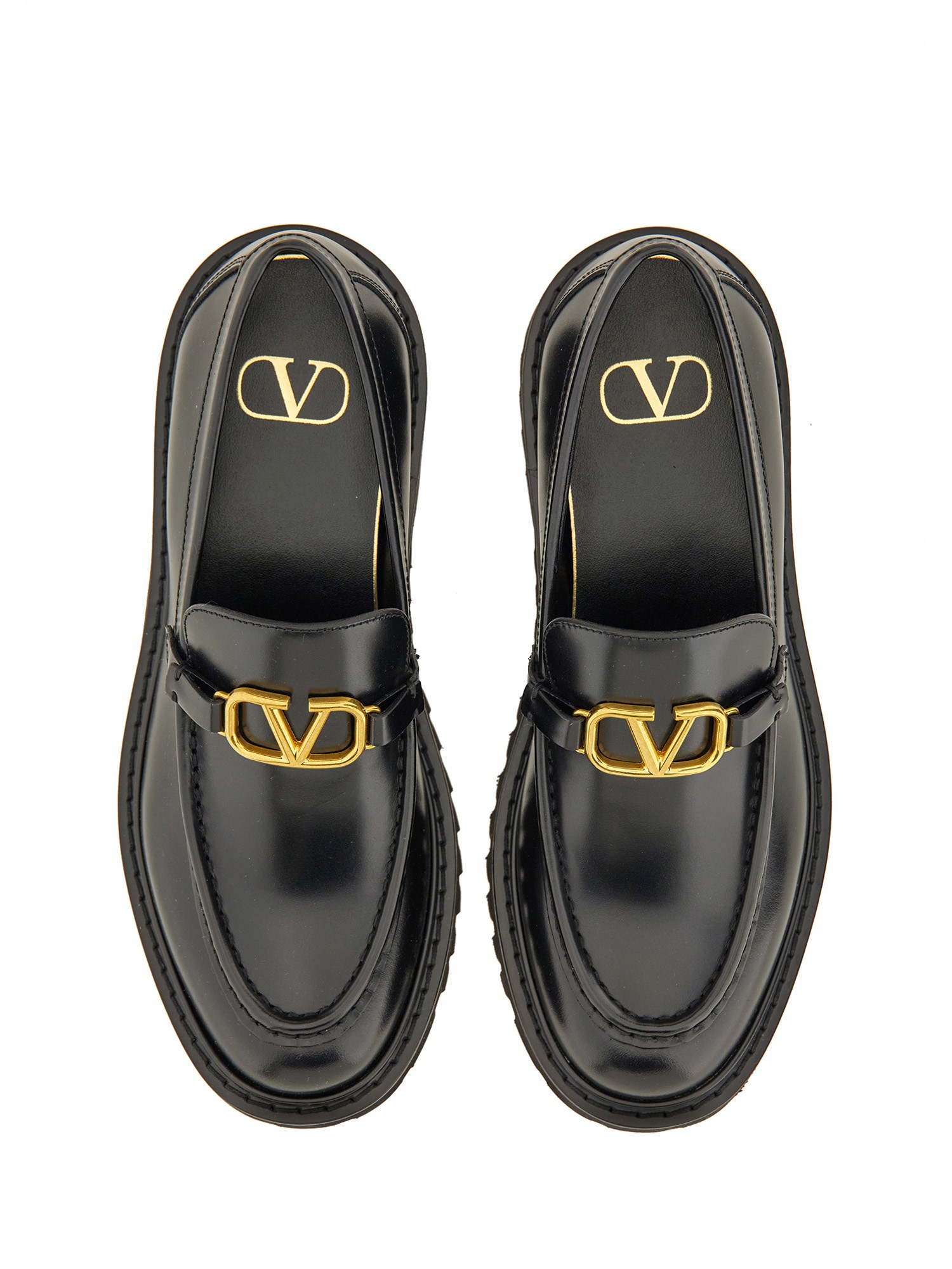 VALENTINO GARAVANI    VLOGO SIGNATURE LEATHER LOAFER