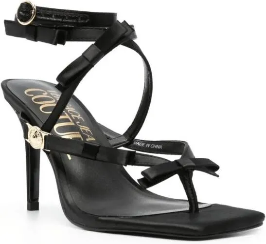 Versace Jeans Couture 90mm bow-detaill sandals Black