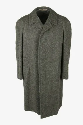 Vintage Wool Coat Winter Coat Jacket Classic Suit Lined Grey XXL - Pepper Tree London