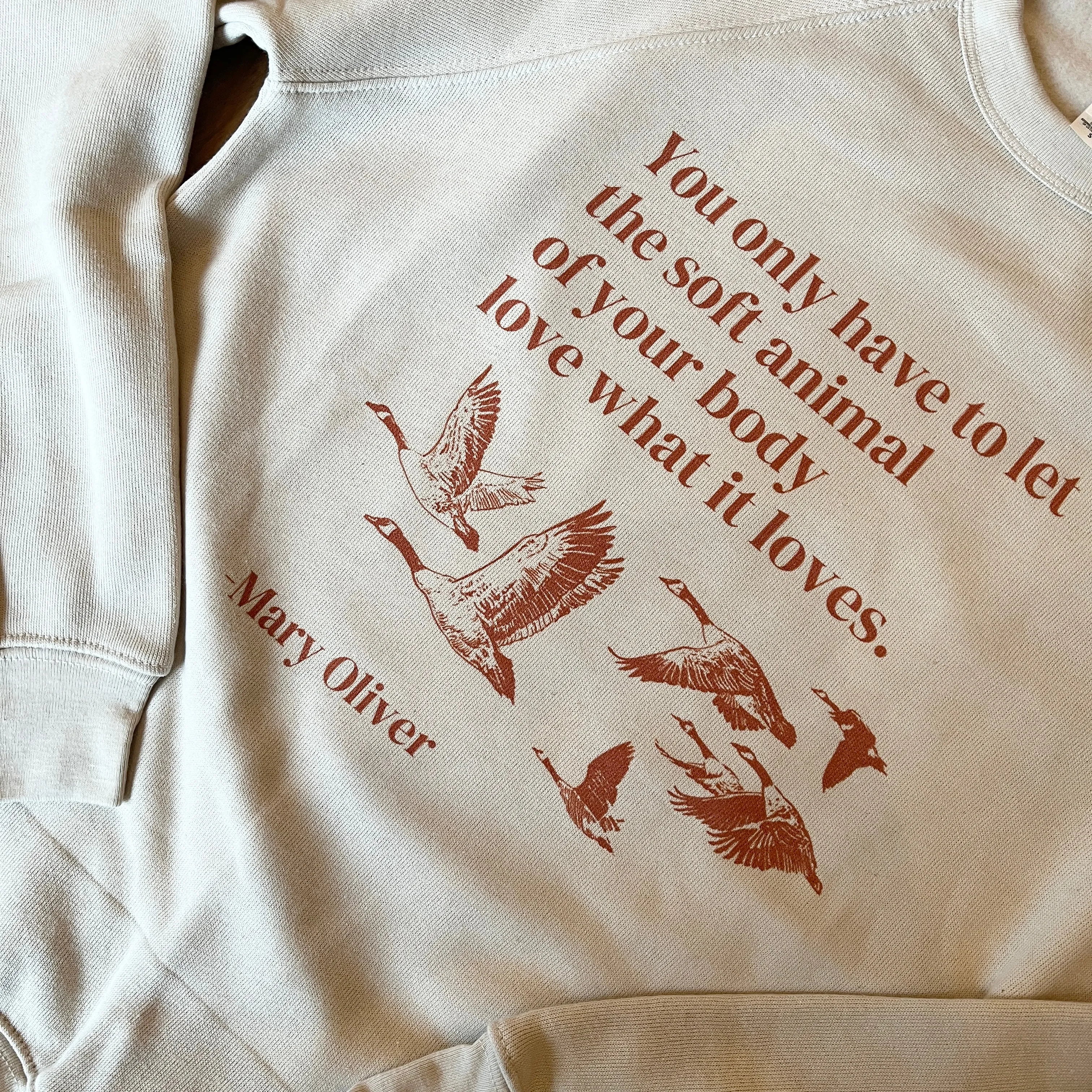 Wild Geese Mary Oliver Crewneck Sweatshirt