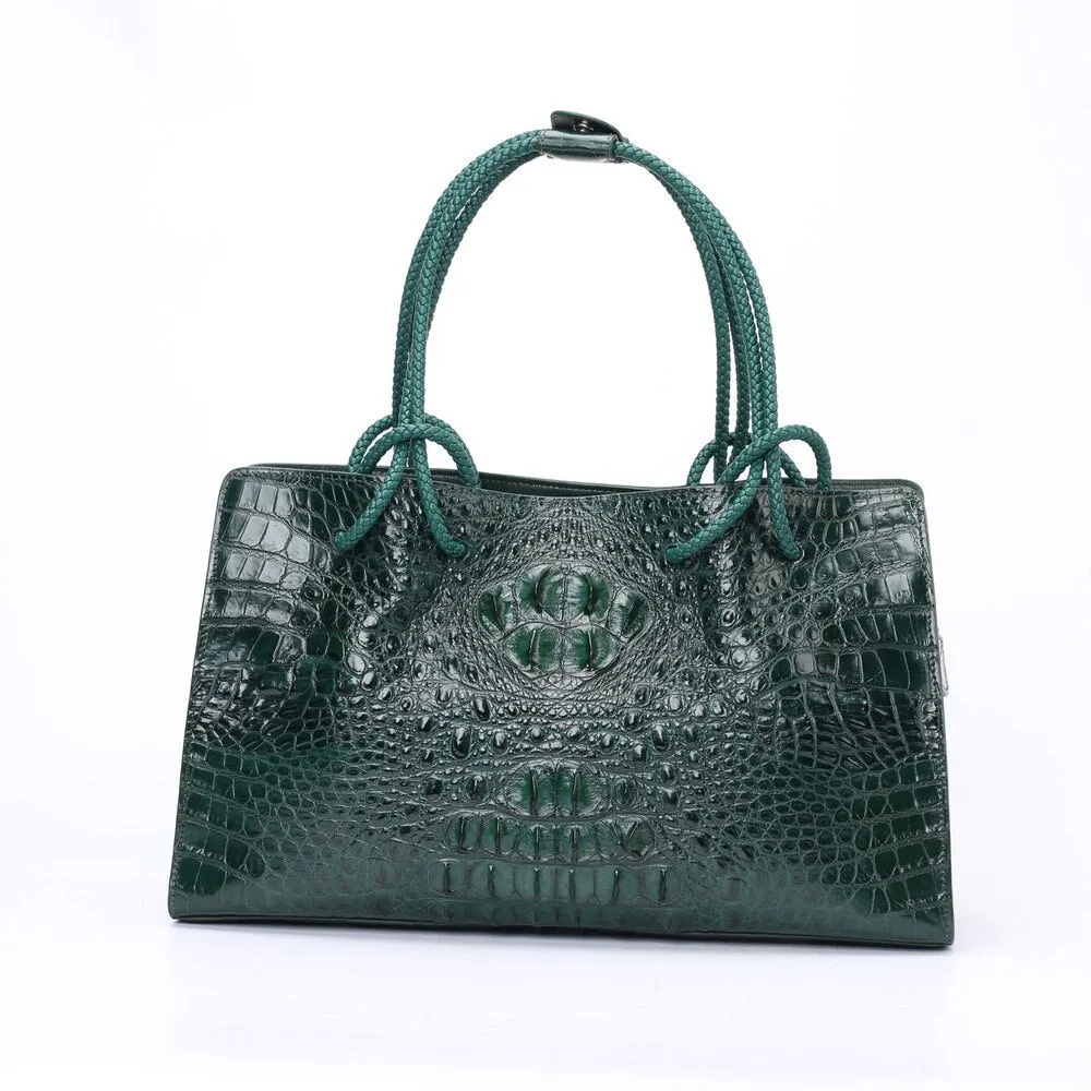 Women's Luxury Crocodile Skin Solid Color Multi-functional Handbag