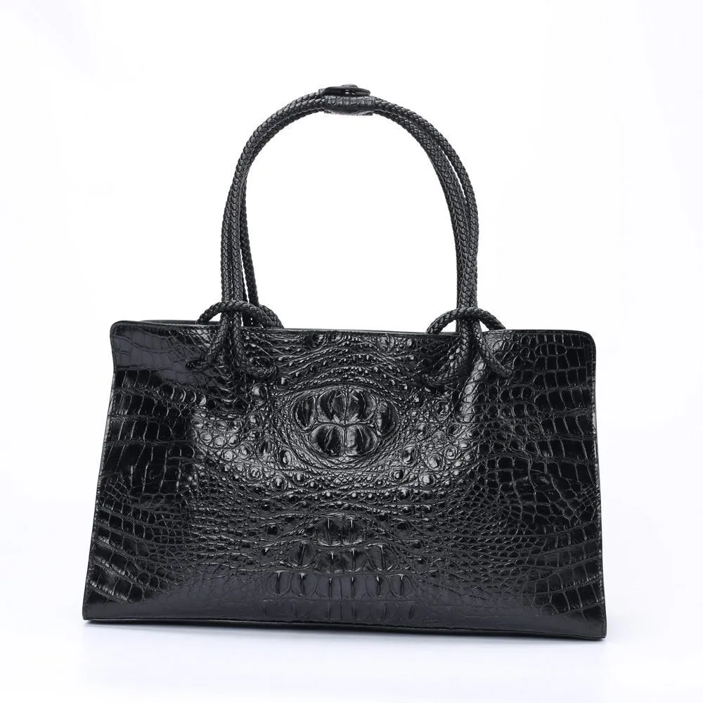 Women's Luxury Crocodile Skin Solid Color Multi-functional Handbag