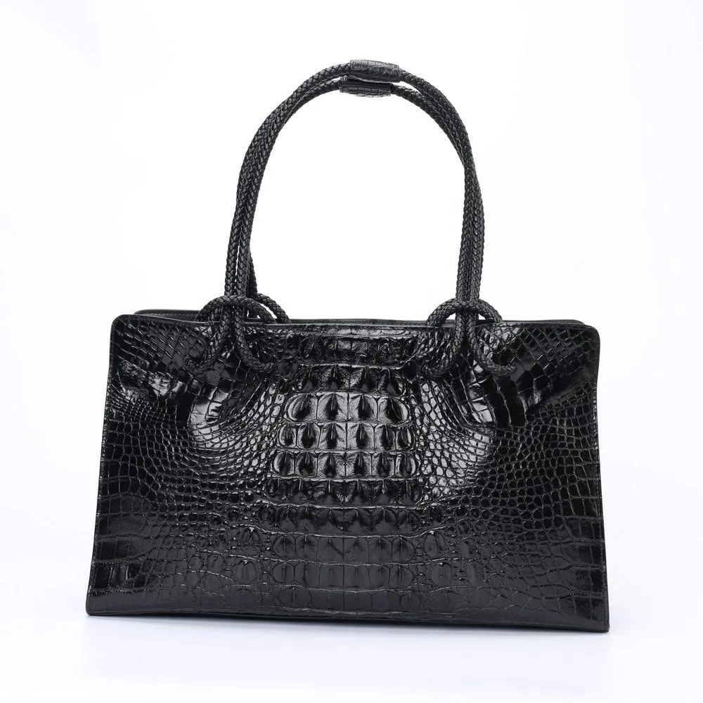 Women's Luxury Crocodile Skin Solid Color Multi-functional Handbag