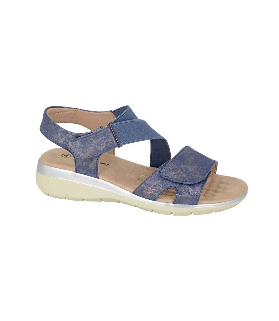 Womens/ladies grunge sandals navy Boulevard